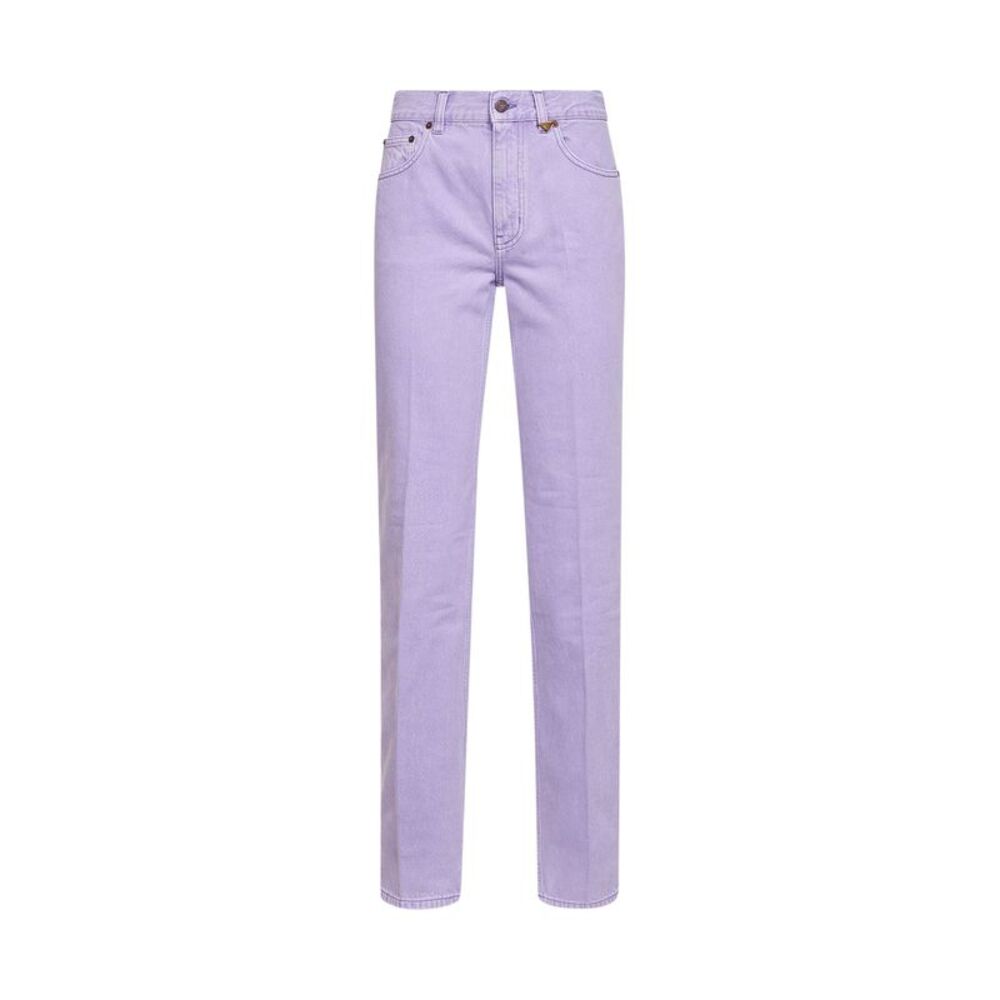 Chloé Women Lavender Fog Denim Straight Jeans